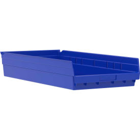 Plastic Nesting Storage Shelf Bin 11-1/8"W x 23-5/8"L x 4"H Blue