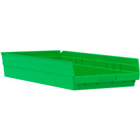 Plastic Nesting Storage Shelf Bin 11-1/8"W x 23-5/8"L x 4"H Green