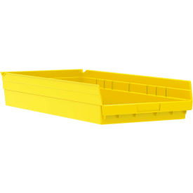 Plastic Nesting Storage Shelf Bin 11-1/8"W x 23-5/8"L x 4"H Yellow