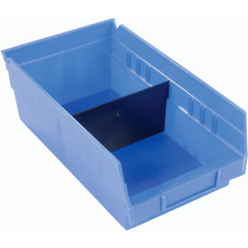 Shelf Bin Divider 40130 For 7"W x 4"H Shelf Bins, Black, Pack of 24