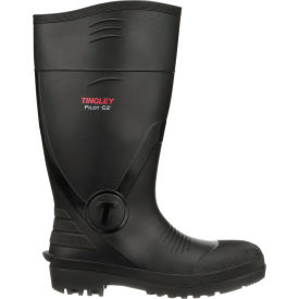 Pilot G2 Knee Boot, Plain Toe, 15"H, Size 12, Black