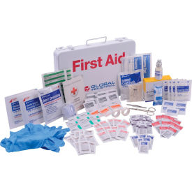 First Aid Kit, 50 Person, ANSI Compliant, Metal Gasketed Case