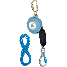 20'L Contractor Self Retracting Lifeline, Dyneema Web, Aluminum Carabiner
