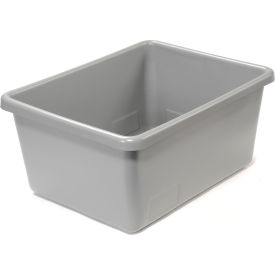 Plastic Tote Box without Lid, 16-1/2"L x 10-3/4"W x 8"H, Gray