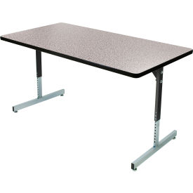 Computer and Activity Table - Adjustable Height - 60" x 30" - Gray