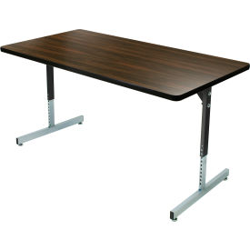 Computer and Activity Table - Adjustable Height - 72" x 36" - Walnut