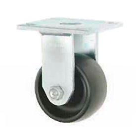 Rigid Plate Caster 4" Polyolefin Wheel
