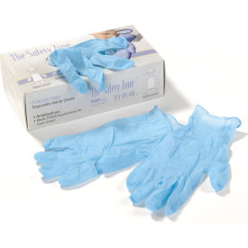 Industrial Grade Disposable Nitrile Gloves, Powder-Free, Medium, Blue, 100/Box