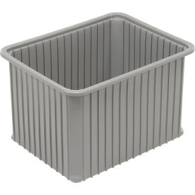 Dividable Stackable Plastic Box, 22-1/2"L x 17-1/2"W x 14"H, Gray