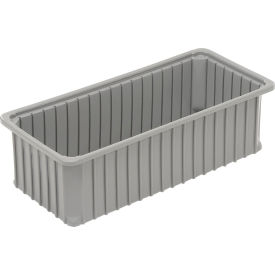 Dividable Stackable Plastic Box, 24"L x 11"W x 7"H, Gray