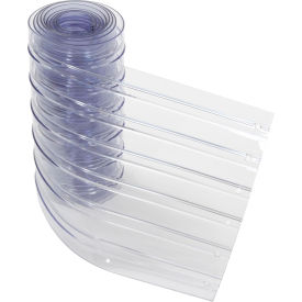 Replacement 12" x 10' Scratch Resistant Ribbed Clear Strip for Strip Curtains