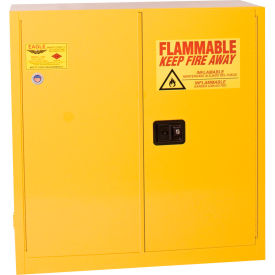 Flammable Cabinet with Self Close Bi-Fold Double Door 30 Gallon