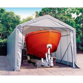 14x36x16 Peak Style Shelter - Gray