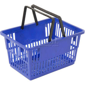 Large Shopping Basket with Plastic Handle 33 Liter Blue