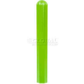 Ribbed Bollard Post Sleeve 4" Lime Green
