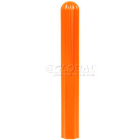 Ribbed Bollard Post Sleeve 4" Orange
