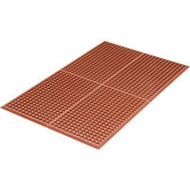 Anti Fatigue Drainage Mat 1/2" Thick 3' x 5' Red