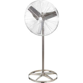 30" Washdown Pedestal Fan, 1 Speed, 8800 CFM, 1/3 HP, Single Phase