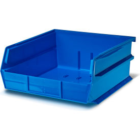 Plastic LocBin Wall Storage, 10-7/8"L x 11"W x 5"H, Blue, 6 pc