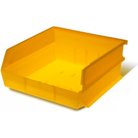 Plastic LocBin Wall Storage, 10-7/8"L x 11"W x 5"H, Yellow, 6pc