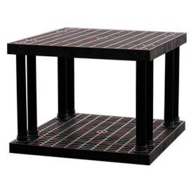 Structural Plastic Vented Shelving, 36"W x 36"D x 27"H, Black