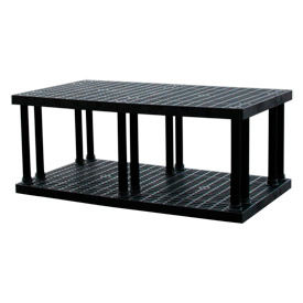 Structural Plastic Vented Shelving, 66"W x 36"D x 27"H, Black