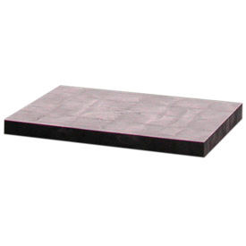 Structural Plastic Solid D Shelf, 36"W x 24"D Add On, Black