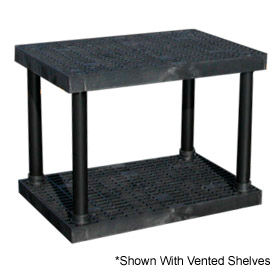 Structural Plastic Solid Shelving, 36"W x 24"D x 27"H, Black