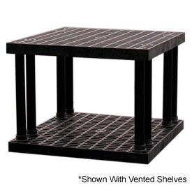 Structural Plastic Solid Shelving, 36"W x 36"D x 27"H, Black