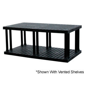 Structural Plastic Solid Shelving, 66"W x 36"D x 27"H, Black