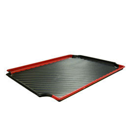 Structural Plastics Plastic Containment Tray 30"W x 24"D, Black & Red