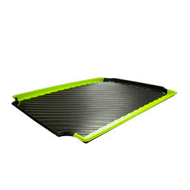 Structural Plastics Plastic Containment Tray 30"W x 24"D, Black & Yellow