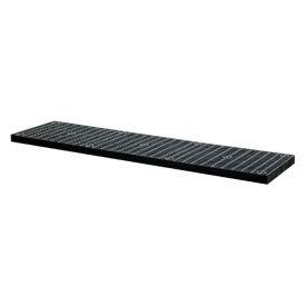 Structural Plastic Vented Shelf, 96"W x 24"D, Black