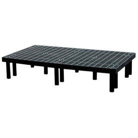 Plastic Dunnage Rack with Vented Top 66"W x 36"D x 12"H