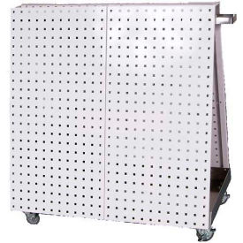 36-3/4"L x 39-1/4"H x 211/4"W Aluminum Frame Tool Cart w/64 pc LocHook Assortment