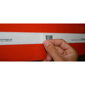 Economy Rack Placard Label Holder, 1" X 100 ft. Roll - White