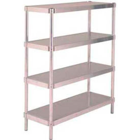 Aluminum Equipment Stands, 4 Shelves, 36"W x 24"D x 60"H