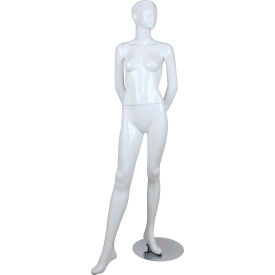 Female Mannequin - Hands Behind the Back, White Gloss Finish