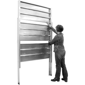 Aluminum Retractable Shelving Unit, 48"W x 20"D x 73"H