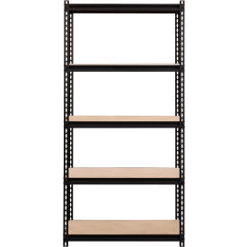 5 Shelf Standard Duty Boltless Shelving Starter 36"W x 18"D x 72"H Wood Deck