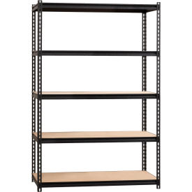 5 Shelf Standard Duty Boltless Shelving Starter 48"W x 18"D x 72"H Wood Deck