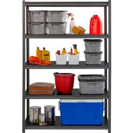 5 Shelf, Heavy Duty Boltless Shelving Starter, 48"W x 18"D x 72"H, Laminate Deck