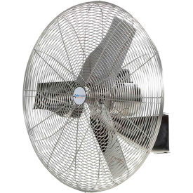 30" Washdown Wall Mount Fan, 1 Speed, 8800 CFM, 1/3 HP, Single Phase