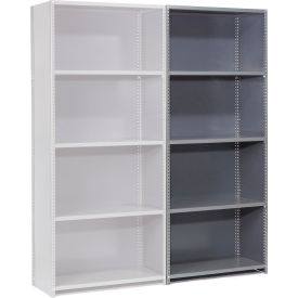 5 Shelf Closed Steel Shelving, 36"W x 30"D x 97"H, Add On, 20 GA, Gray