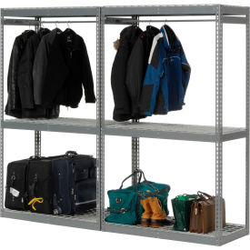 Boltless Luggage Garment Double Rack - 96"W x 24"D x 84"H