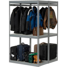 Boltless Luggage Garment Combo Rack - 48"W x 48"D x 84"H