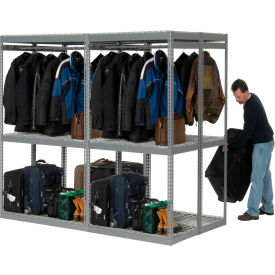 Boltless Luggage Garment Double Rack - 96"W x 48"D x 84"H