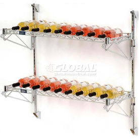 Wine Bottle Rack - Wall Mount 18 Bottle 36" x 14" x 34"