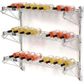 Wine Bottle Rack - Wall Mount 27 Bottle 36" x 14" x 34"