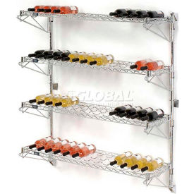 Wine Bottle Rack - Wall Mount 52 Bottle 48" x 14" x 54"
